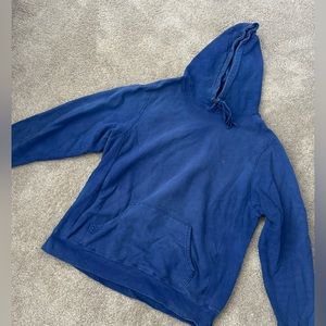 Noah x Whitney Museum blue dyed faded hoodie